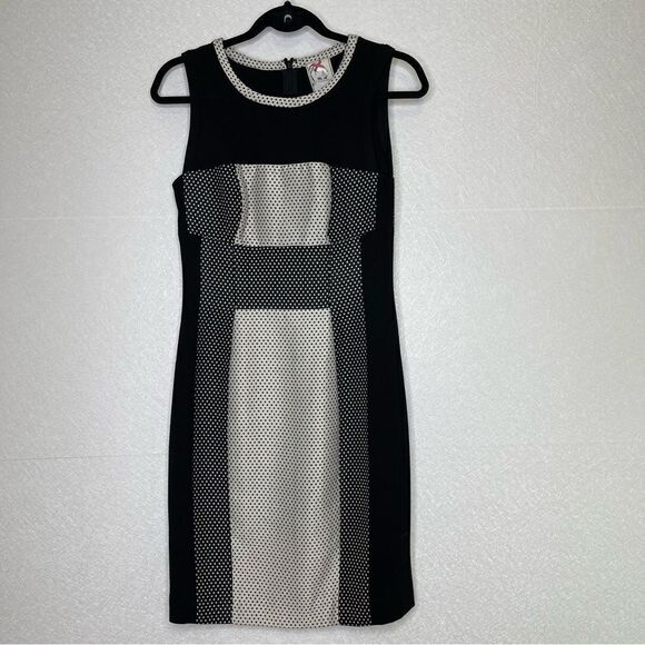 Anthropologie Yoana Baraschi Color Block Polka Dot Dress 2 - Picture 2 of 5